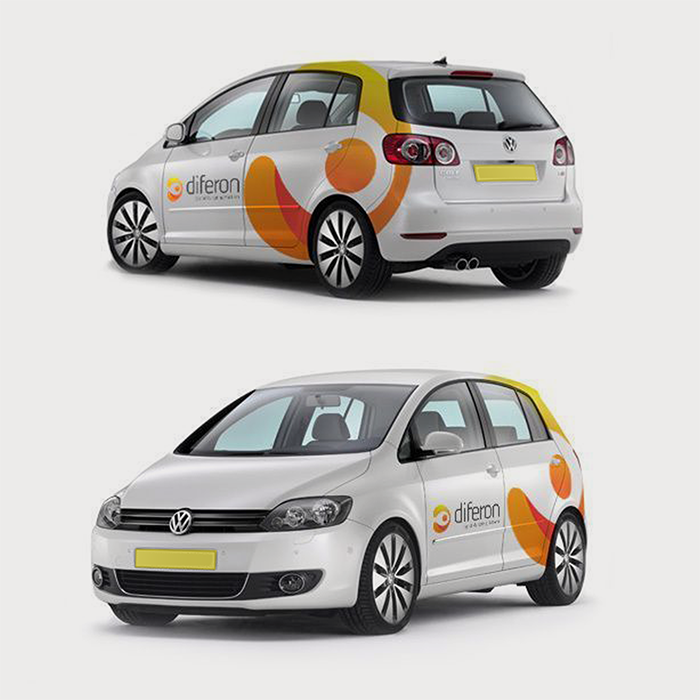 Brandeo vehicular personalizado con vinilos impresos en plotter profesional en Bogotá